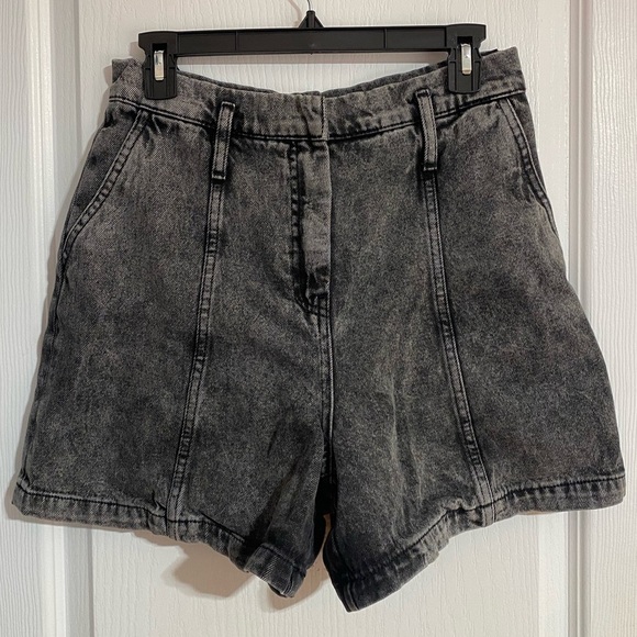 Zara Pants - Zara High Waist Paper Bag Acid Wash Western Festival Boho Jean Shorts Size 6